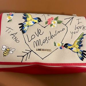 Love Moshino embroidered shoulder bag